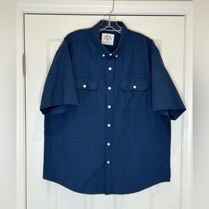 Dubinik Customized Version Blue and Green Checkered Men's Shirt Size XL